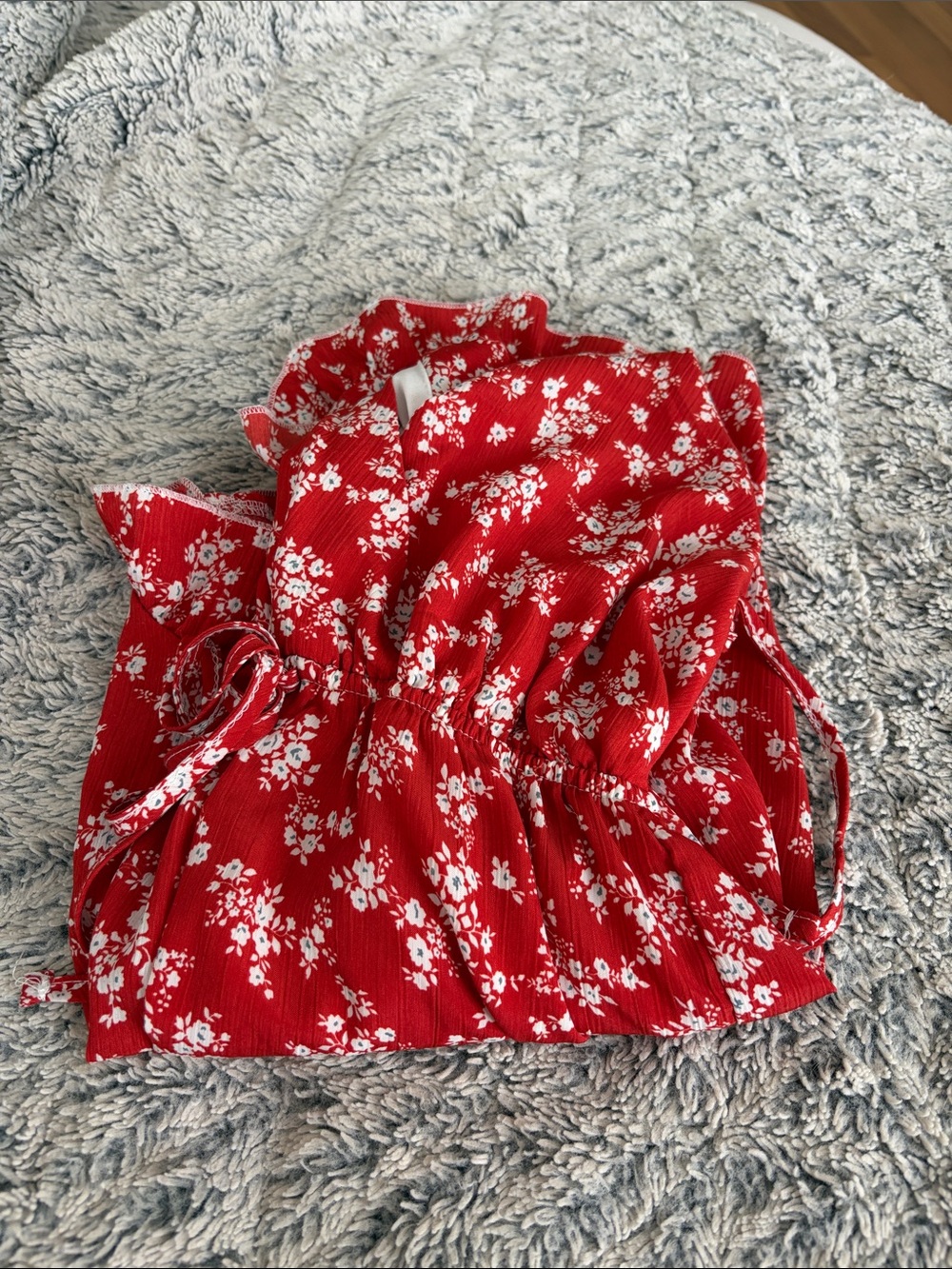 Red Floral Halter Romper- Women's Summer romper
